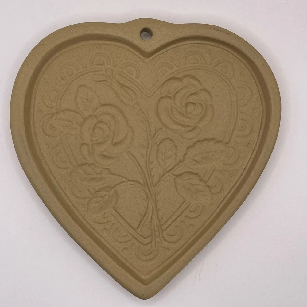 Brown Bag Vintage Ceramic Cookie Molds 3‎ Holiday Large Recipe Angel Tree Floral